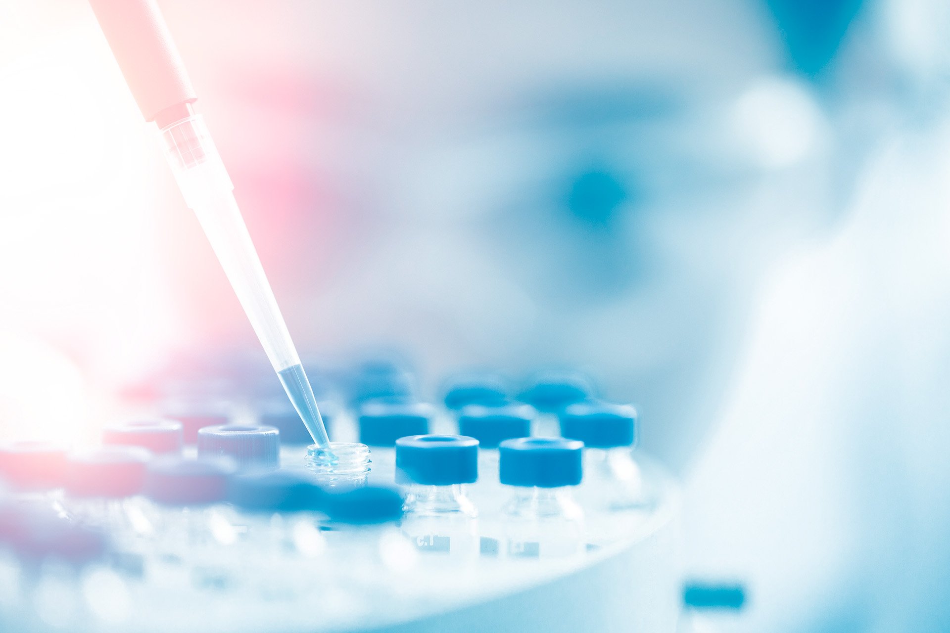 Photo of a scientist focusing on a